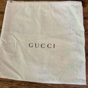 Gucci Dust Bag in Cream with Black Logo